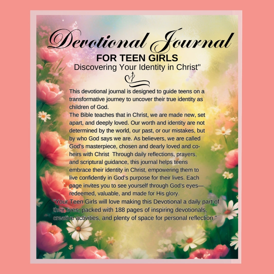 Devotional Journal For Teen Girls - Discovering Your Identity in Christ