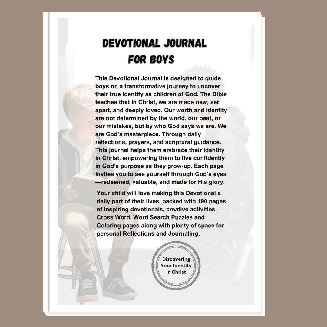 Devotional Journal for Boys - Discovering your Identity in Christ