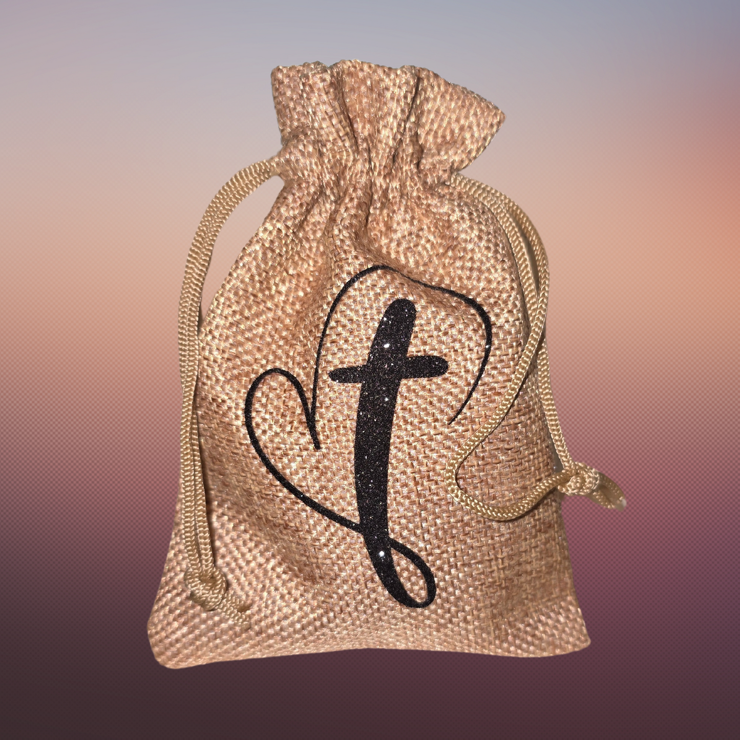 Faith Over Fear Burlap Tote Bag